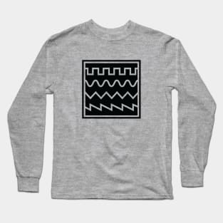 Synthesizer Waveforms Black Long Sleeve T-Shirt